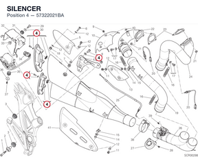 SILENCER 57322021BA diagram position