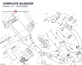 COMPLETE SILENCER 57322242BA diagram position