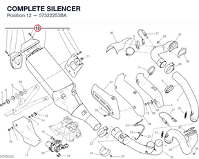 COMPLETE SILENCER 57322253BA diagram position