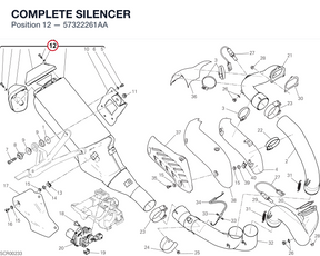 COMPLETE SILENCER 57322261AA diagram position
