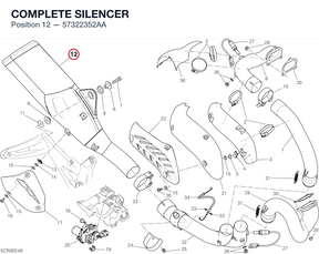 COMPLETE SILENCER 57322352AA diagram position