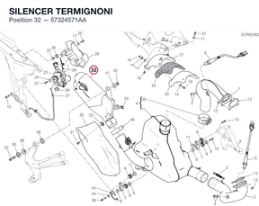 SILENCER TERMIGNONI 57324571AA diagram position
