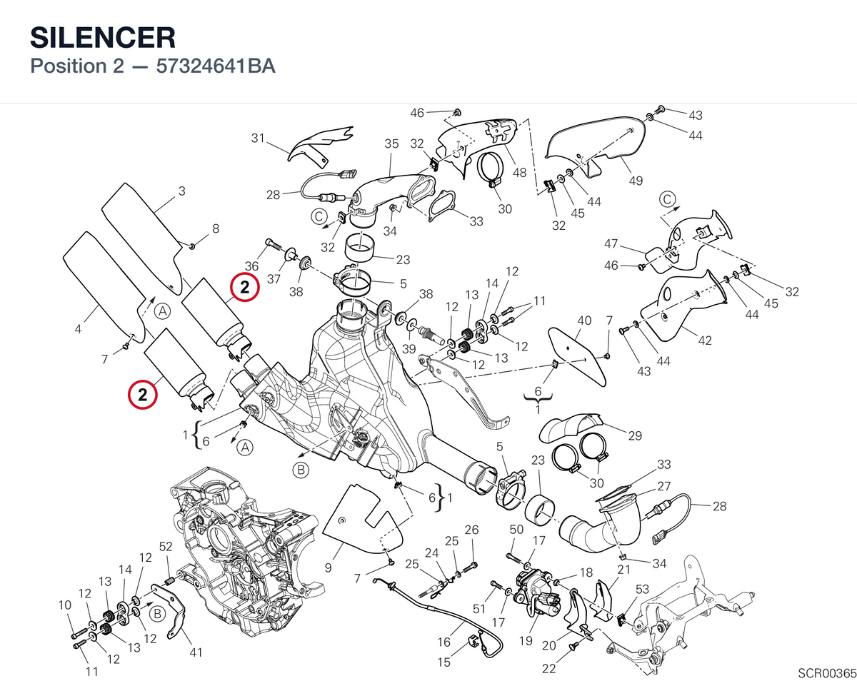 SILENCER 57324641BA diagram position