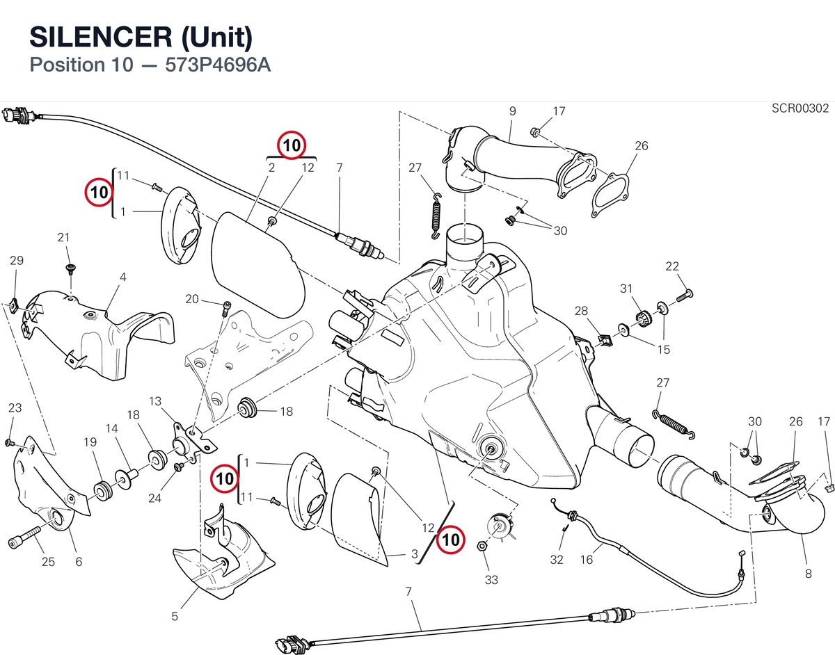 SILENCER (Unit) 573P4696A diagram position