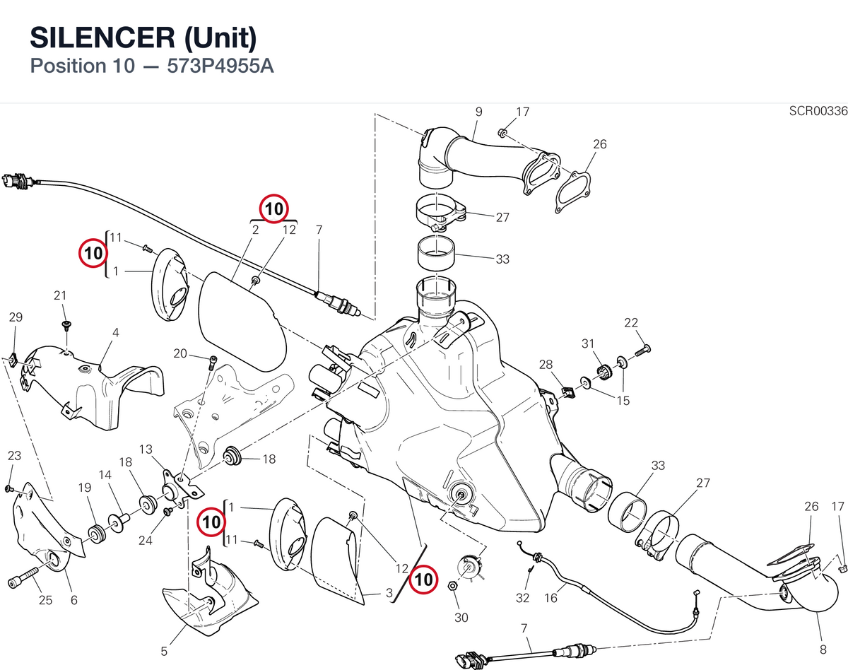 SILENCER (Unit) 573P4955A diagram position