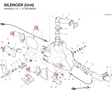 SILENCER (Unit) 573P4983A diagram position