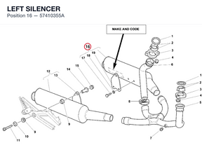LEFT SILENCER 57410355A diagram position