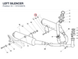 LEFT SILENCER 57410357A diagram position