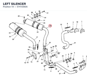LEFT SILENCER 57410393A diagram position
