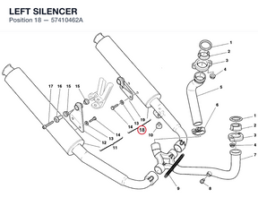 LEFT SILENCER 57410462A diagram position