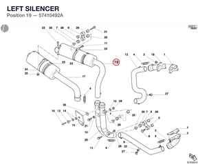 LEFT SILENCER 57410492A diagram position