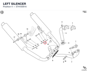 LEFT SILENCER 57410591A diagram position