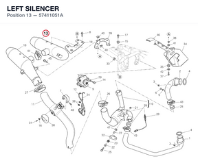 LEFT SILENCER 57411051A diagram position