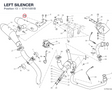 LEFT SILENCER 57411051B diagram position