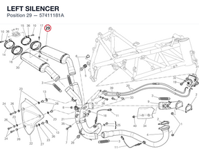 LEFT SILENCER 57411181A diagram position