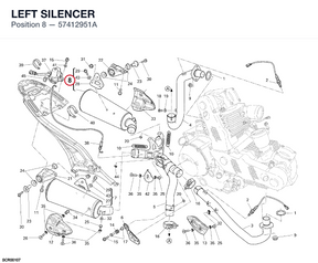 LEFT SILENCER 57412951A diagram position