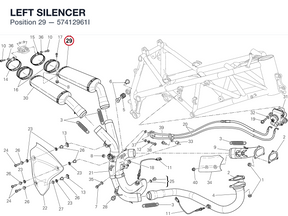 LEFT SILENCER 57412961I diagram position