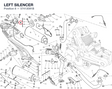 LEFT SILENCER 57413091B diagram position