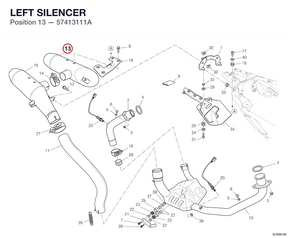 LEFT SILENCER 57413111A diagram position