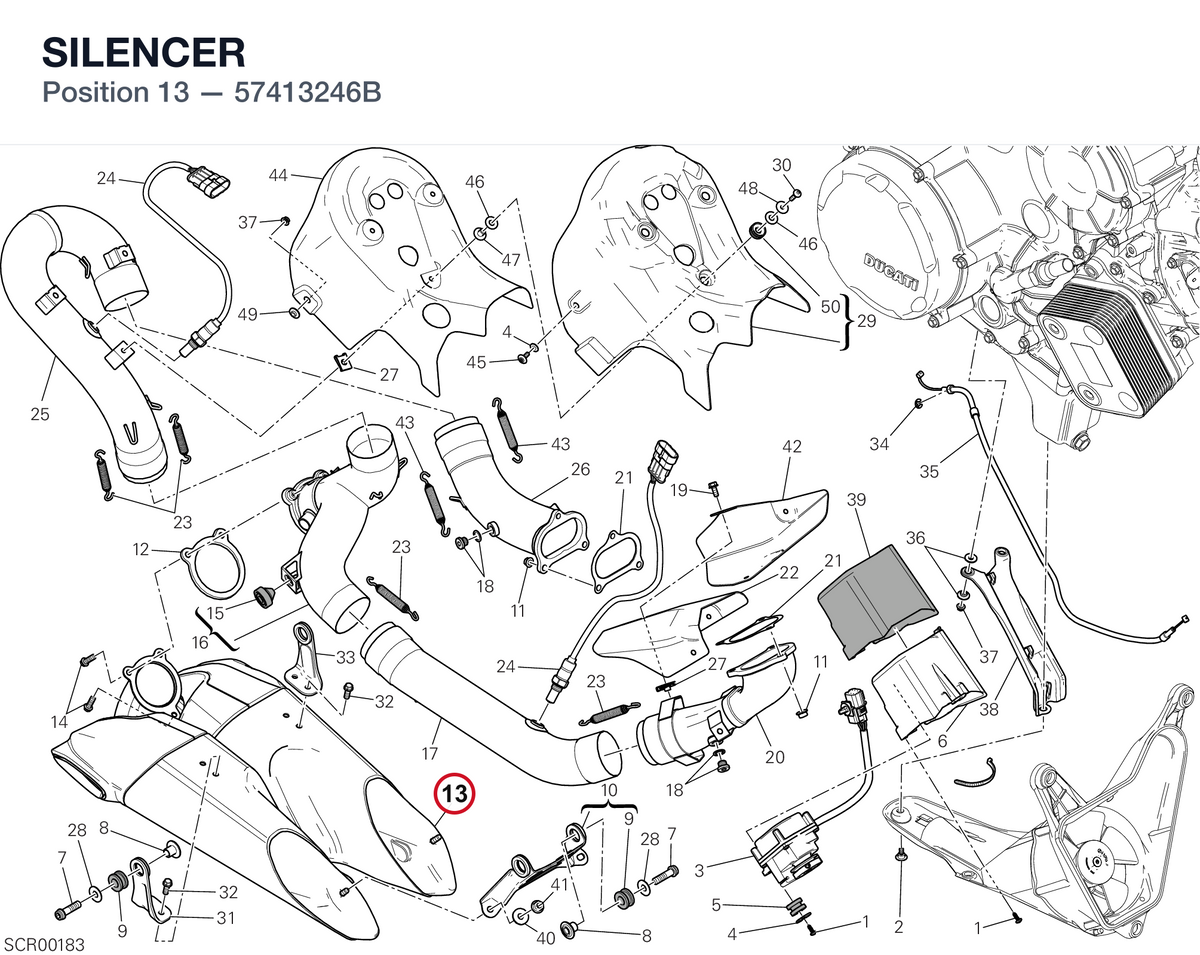SILENCER 57413246B diagram position