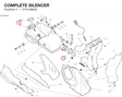 COMPLETE SILENCER 57414862A diagram position