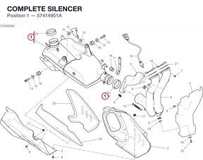 COMPLETE SILENCER 57414951A diagram position