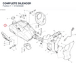 COMPLETE SILENCER 57424832B diagram position