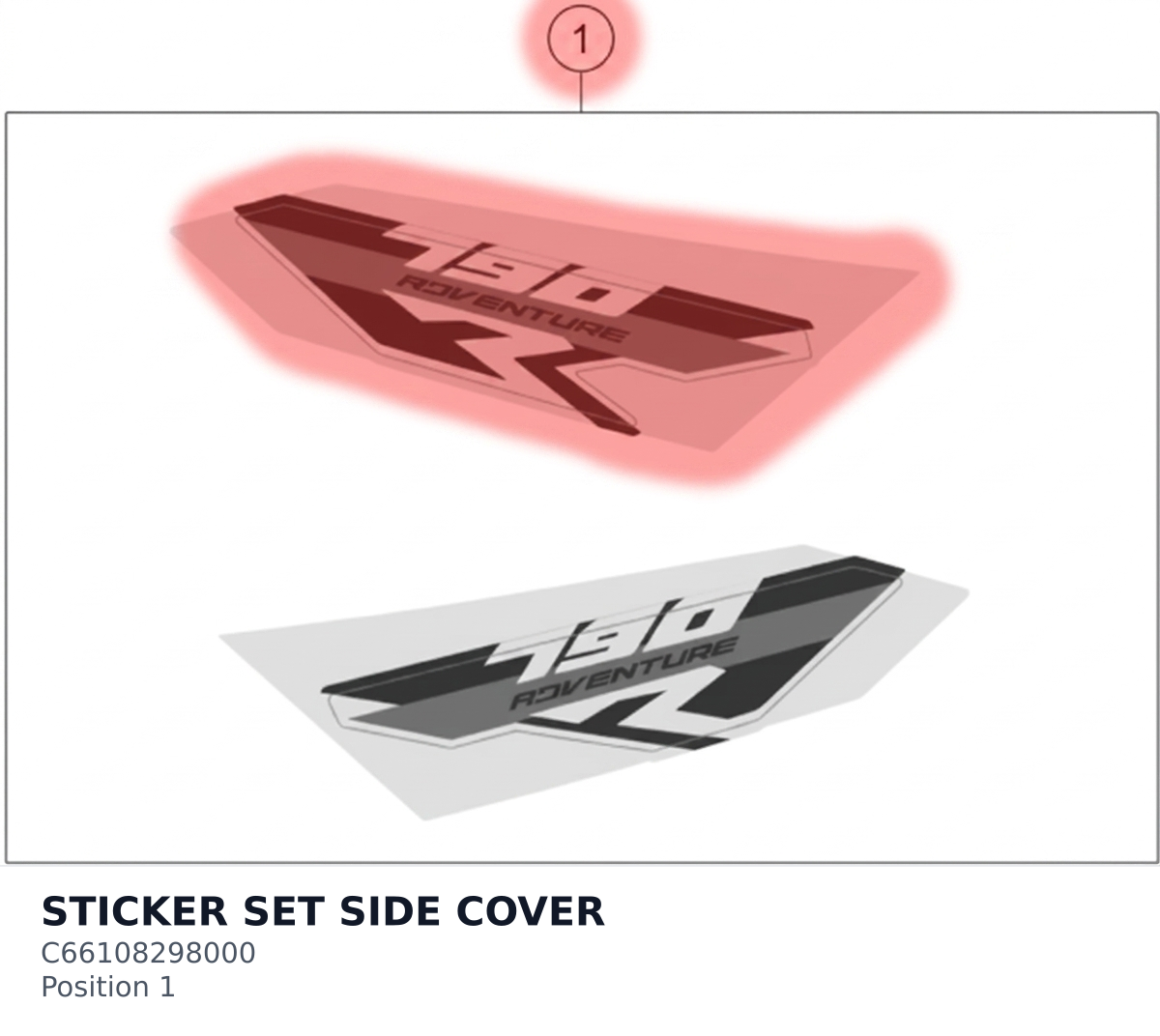 Diagram preview: STICKER SET SIDE COVER (C66108298000)