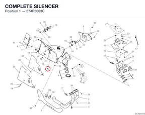 COMPLETE SILENCER 574P5003C diagram position