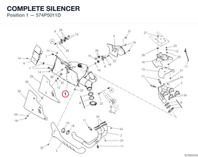 COMPLETE SILENCER 574P5011D diagram position