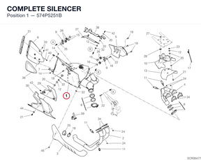 COMPLETE SILENCER 574P5251B diagram position