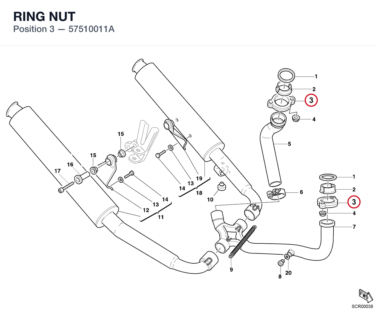 RING NUT 57510011A diagram position