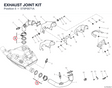 EXHAUST JOINT KIT 575P0071A diagram position