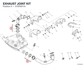 EXHAUST JOINT KIT 575P0071A diagram position