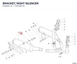 BRACKET, RIGHT SILENCER