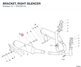 BRACKET, RIGHT SILENCER