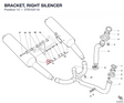 BRACKET, RIGHT SILENCER