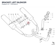 BRACKET, LEFT SILENCER