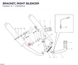 BRACKET, RIGHT SILENCER