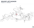BRACKET, LEFT SILENCER