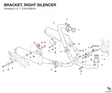 BRACKET, RIGHT SILENCER