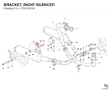 BRACKET, RIGHT SILENCER