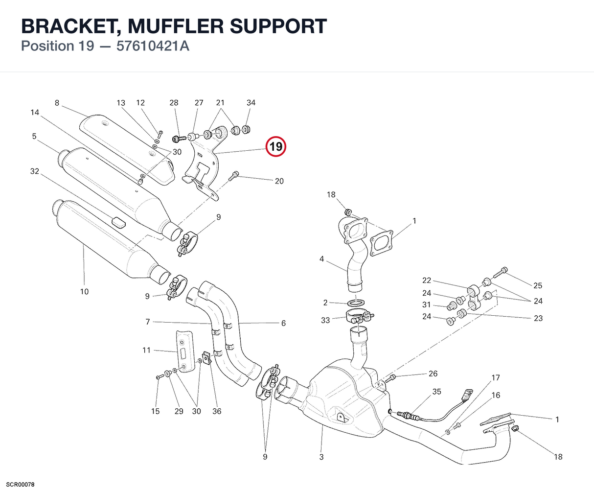 BRACKET, MUFFLER SUPPORT