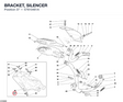 BRACKET, SILENCER 57610461A diagram position