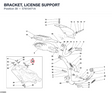 BRACKET, LICENSE SUPPORT 57610471A diagram position