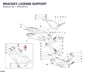 BRACKET, LICENSE SUPPORT 57610471A diagram position