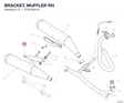 BRACKET, MUFFLER RH