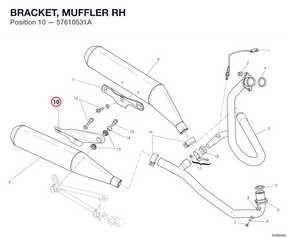BRACKET, MUFFLER RH