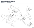 BRACKET, MUFFLER LH