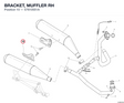 BRACKET, MUFFLER RH